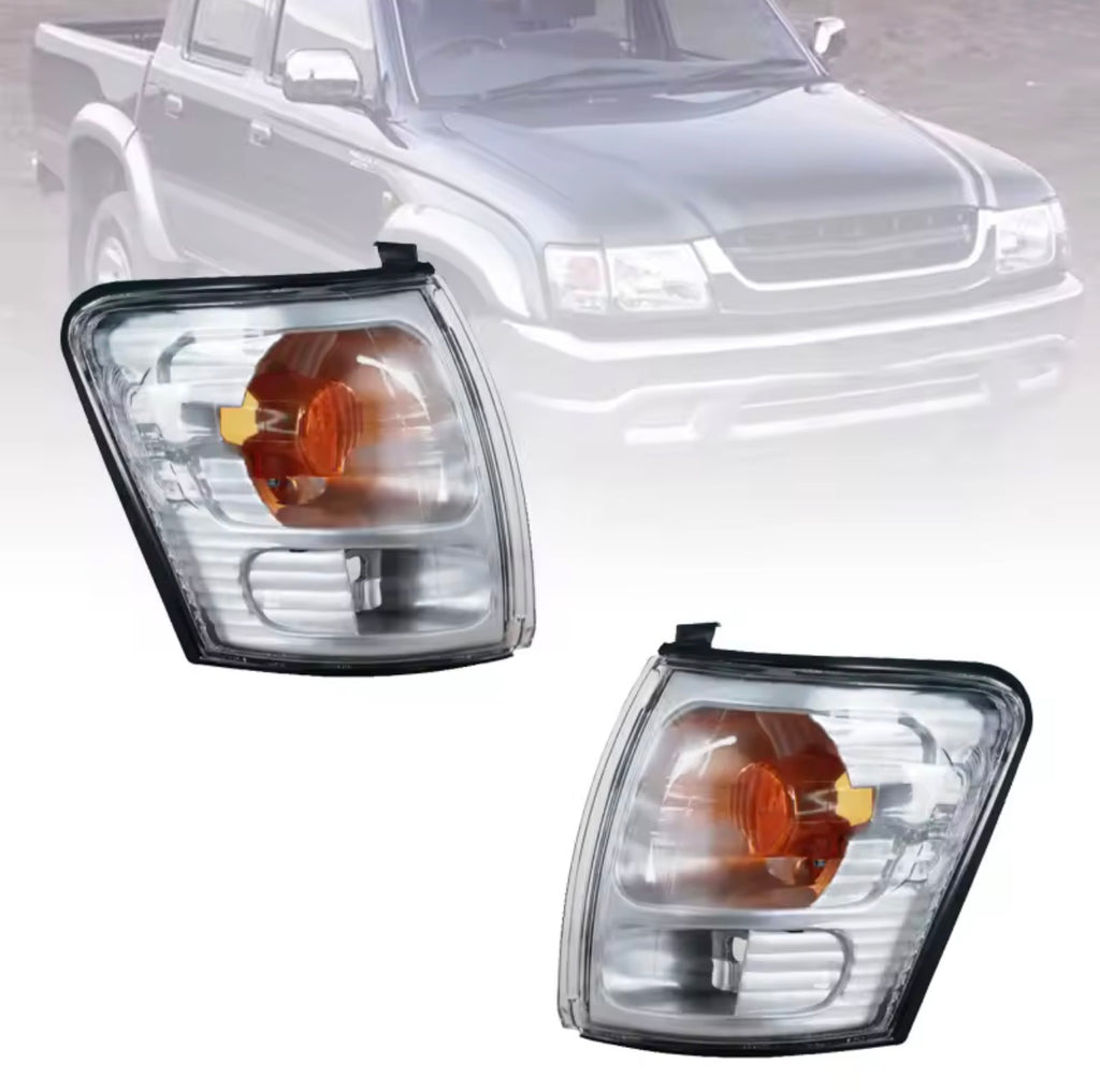 Toyota Hilux Front Corner Indicator Lights Pair LH & RH 2001–2005 Clear Lens 2WD 4WD