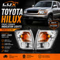 Toyota Hilux Front Corner Indicator Lights Pair LH & RH 2001–2005 Clear Lens 2WD 4WD